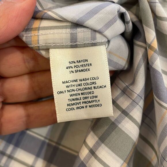 Duck Head Onslow Sport Shirt Button Down Light Blue Plaid XXL‎ NWT - Picture 8 of 10